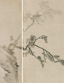 長沢芦雪筆：「山水図」