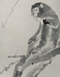 長沢芦雪筆：「猿図」