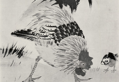 伊藤若冲筆：鶏図