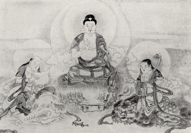 作者不詳：釈迦三尊像