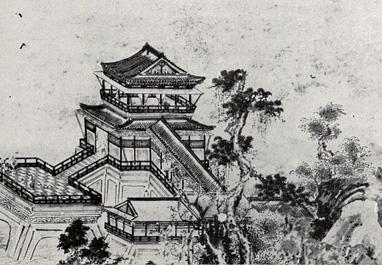 狩野山雪筆：滕王閣図