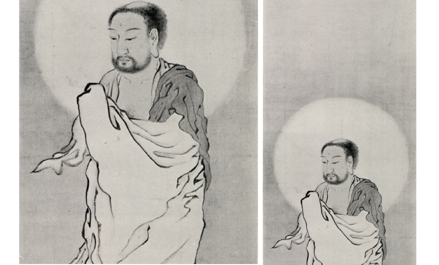 串本応挙芦雪館　人物画：円山応挙 絹本淡彩「出山釈迦図」掛軸